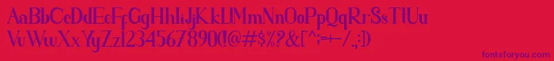 parent Font – Purple Fonts on Red Background