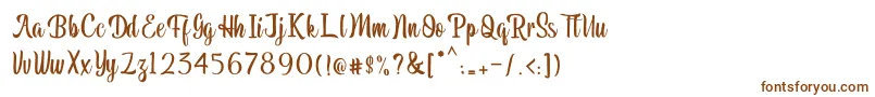 Шрифт Pariangan – коричневые шрифты на белом фоне