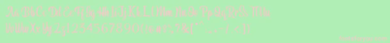 Pariangan Font – Pink Fonts on Green Background