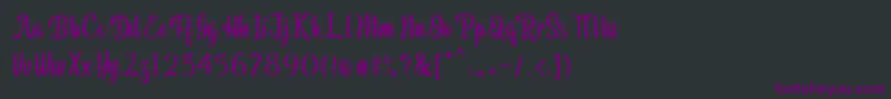 Шрифт Pariangan – фиолетовые шрифты на чёрном фоне