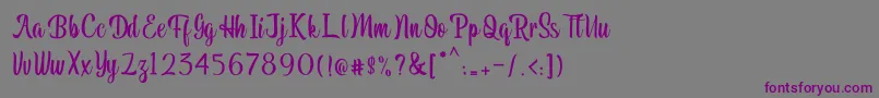 Pariangan-Schriftart – Violette Schriften auf grauem Hintergrund