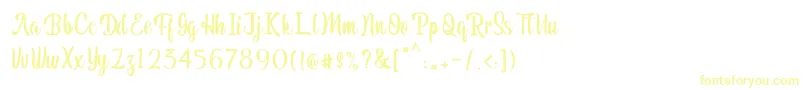 Шрифт Pariangan – жёлтые шрифты