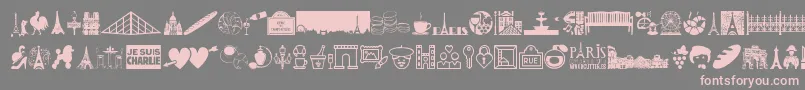 Paris Font – Pink Fonts on Gray Background