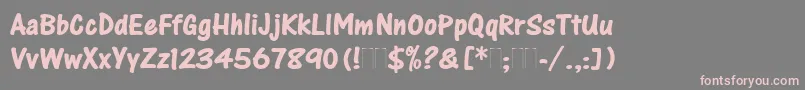 OneStrokeScriptBoldPlain Font – Pink Fonts on Gray Background