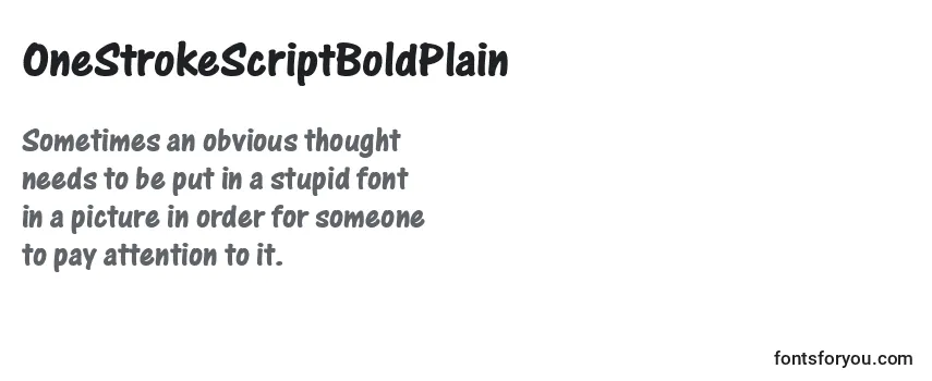OneStrokeScriptBoldPlain-fontti