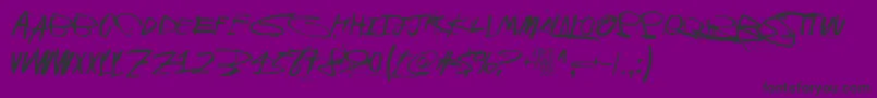 Galvanizeburn Font – Black Fonts on Purple Background