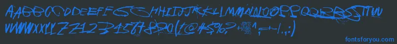 Galvanizeburn Font – Blue Fonts on Black Background