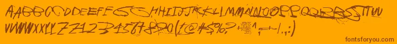 Galvanizeburn Font – Brown Fonts on Orange Background