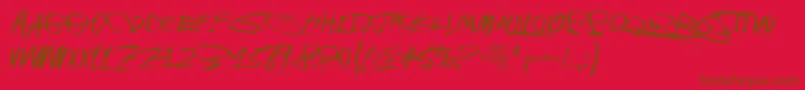 Galvanizeburn Font – Brown Fonts on Red Background