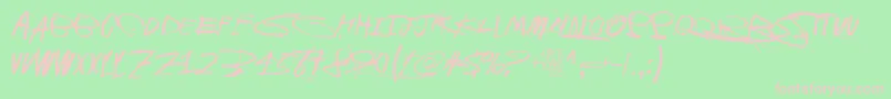 Galvanizeburn Font – Pink Fonts on Green Background