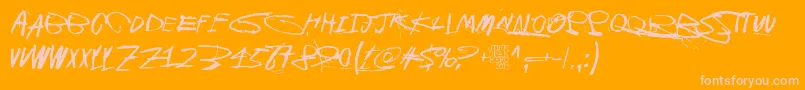 Galvanizeburn Font – Pink Fonts on Orange Background