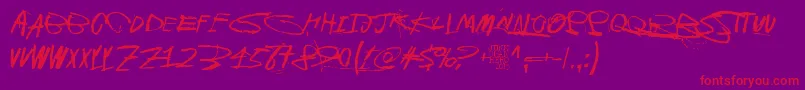 Galvanizeburn Font – Red Fonts on Purple Background