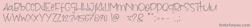 Więcej informacji o czcionce Parise Czcionka Parise – szare czcionki na różowym tle