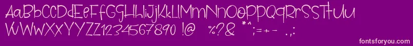 Parise-Schriftart – Rosa Schriften auf violettem Hintergrund