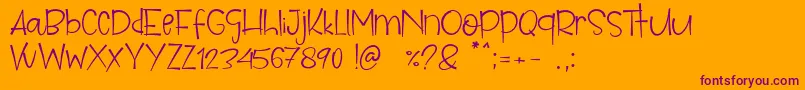Parise Font – Purple Fonts on Orange Background