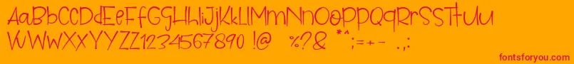 Parise Font – Red Fonts on Orange Background