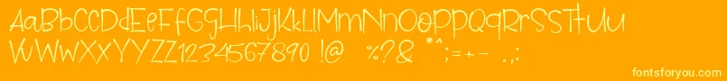 Saiba mais sobre a fonte Parise Fonte Parise – fontes amarelas em um fundo laranja