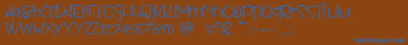 Parise Font – Blue Fonts on Brown Background