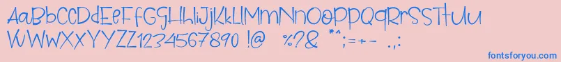 Parise Font – Blue Fonts on Pink Background