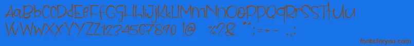 Parise Font – Brown Fonts on Blue Background
