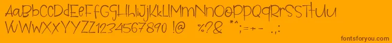 Parise Font – Brown Fonts on Orange Background