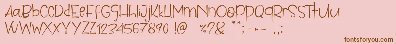 Parise Font – Brown Fonts on Pink Background