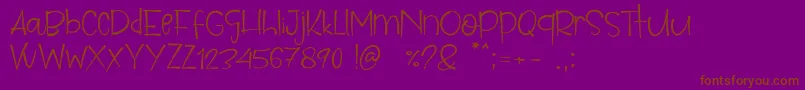 Parise Font – Brown Fonts on Purple Background
