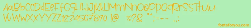 Parise Font – Orange Fonts on Green Background
