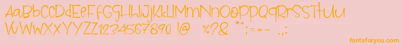 Parise Font – Orange Fonts on Pink Background