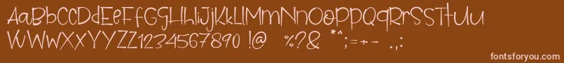 Parise-Schriftart – Rosa Schriften auf braunem Hintergrund