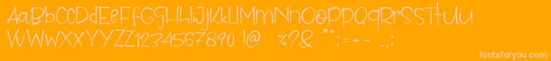 Parise Font – Pink Fonts on Orange Background
