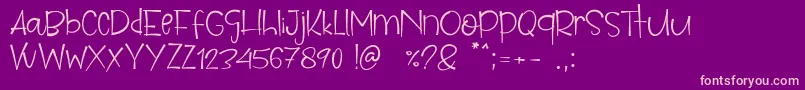 Parise Font – Pink Fonts on Purple Background