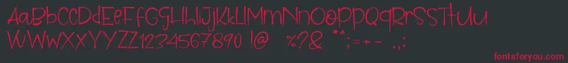 Parise Font – Red Fonts on Black Background