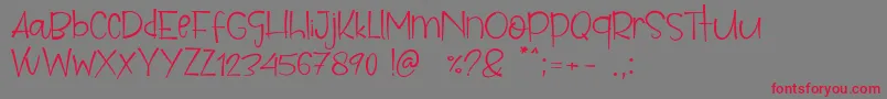 Parise Font – Red Fonts on Gray Background