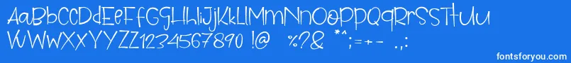 Parise Font – White Fonts on Blue Background