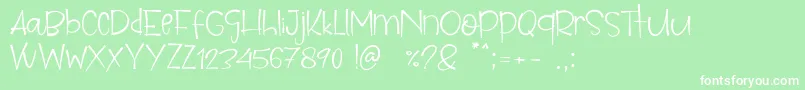 Parise Font – White Fonts on Green Background