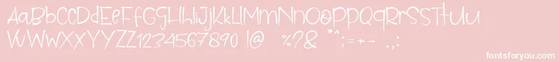 Parise Font – White Fonts on Pink Background