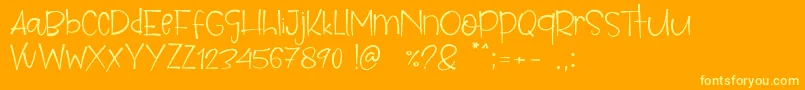 Parise Font – Yellow Fonts on Orange Background