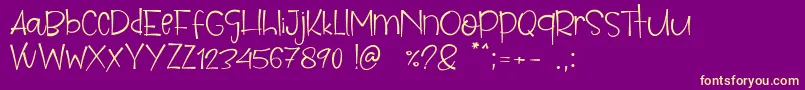 Parise Font – Yellow Fonts on Purple Background