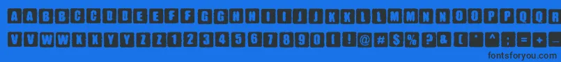 Parkinsonism Font – Black Fonts on Blue Background