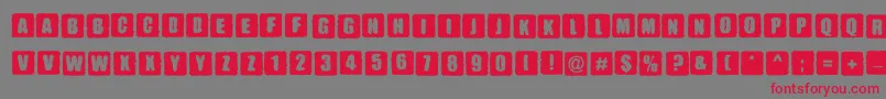 Parkinsonism Font – Red Fonts on Gray Background