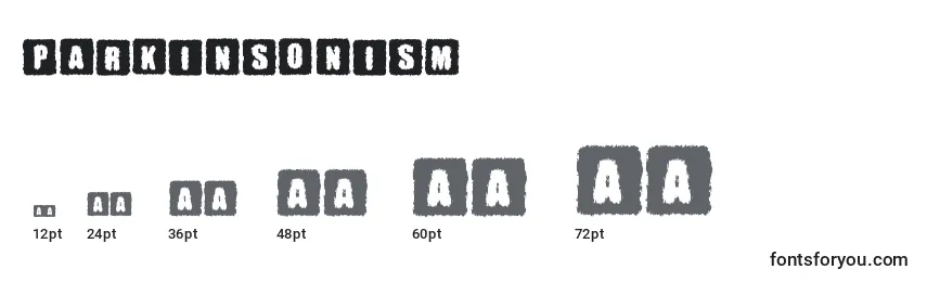 Parkinsonism Font Sizes