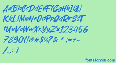 parkway lush font – Blue Fonts On Green Background