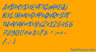 parkway lush font – Blue Fonts On Orange Background