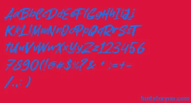 parkway lush font – Blue Fonts On Red Background