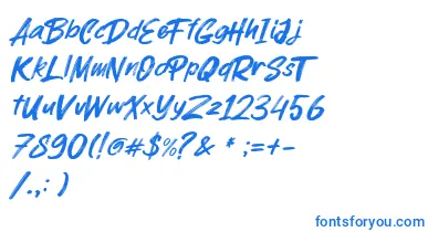 parkway lush font – Blue Fonts On White Background