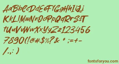 parkway lush font – Brown Fonts On Green Background
