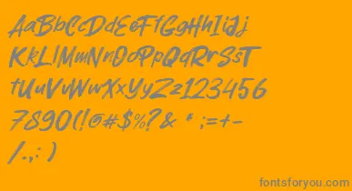 parkway lush font – Gray Fonts On Orange Background