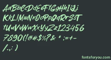 parkway lush font – Green Fonts On Black Background