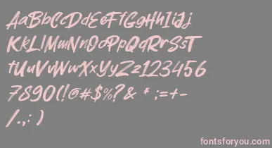 parkway lush font – Pink Fonts On Gray Background